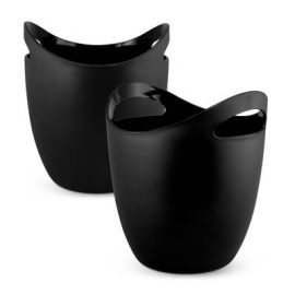 The TRENDS Eureka Ice bucket is a stylish ice bucket with curved design and handles.  Black or White.  Great branded ice buckets from TRENDS.