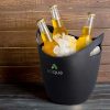 The TRENDS Eureka Ice bucket is a stylish ice bucket with curved design and handles.  Black or White.  Great branded ice buckets from TRENDS.