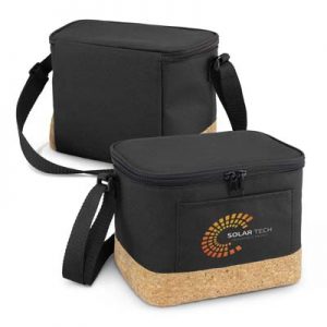 The TRENDS Coast Cooler Bag is a 6L cooler bag.  Stylish Natural cork accent panel.  Black with Cork.  Great branded cooler bags & promo products.