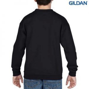 The Gildan Youth Crew Neck Sweatshirt is a 50% cotton/50% polyester crew sweat.  8 colours.  S - XL.  Great branded crew sweatshirts from Gildan.