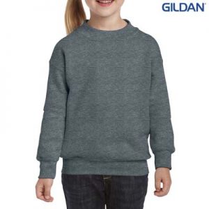 The Gildan Youth Crew Neck Sweatshirt is a 50% cotton/50% polyester crew sweat.  8 colours.  S - XL.  Great branded crew sweatshirts from Gildan.