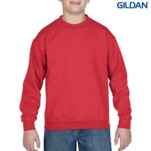 The Gildan Youth Crew Neck Sweatshirt is a 50% cotton/50% polyester crew sweat.  8 colours.  S - XL.  Great branded crew sweatshirts from Gildan.