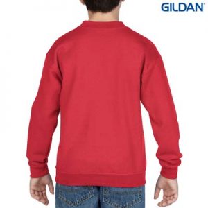 The Gildan Youth Crew Neck Sweatshirt is a 50% cotton/50% polyester crew sweat.  8 colours.  S - XL.  Great branded crew sweatshirts from Gildan.