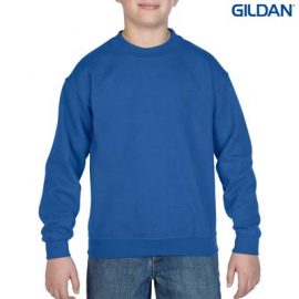 The Gildan Youth Crew Neck Sweatshirt is a 50% cotton/50% polyester crew sweat.  8 colours.  S - XL.  Great branded crew sweatshirts from Gildan.