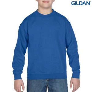The Gildan Youth Crew Neck Sweatshirt is a 50% cotton/50% polyester crew sweat.  8 colours.  S - XL.  Great branded crew sweatshirts from Gildan.
