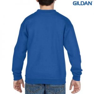 The Gildan Youth Crew Neck Sweatshirt is a 50% cotton/50% polyester crew sweat.  8 colours.  S - XL.  Great branded crew sweatshirts from Gildan.