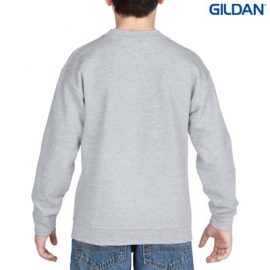 The Gildan Youth Crew Neck Sweatshirt is a 50% cotton/50% polyester crew sweat.  8 colours.  S - XL.  Great branded crew sweatshirts from Gildan.