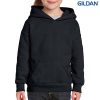 18500B Gildan Youth Hooded Sweatshirt – Black