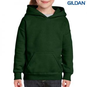 The Gildan Youth Hooded Sweatshirt is a 50% cotton, 279gsm sweatshirt. 8 colours. XS - XL. Great branded cost effective hoodies for all occasions.
