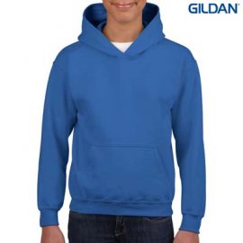 The Gildan Youth Hooded Sweatshirt is a 50% cotton, 279gsm sweatshirt.  8 colours.  XS - XL.  Great branded cost effective hoodies for all occasions.