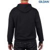 185C00 Gildan Adult Contrast Hooded Sweatshirt – Black/Red