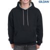 185C00 Gildan Adult Contrast Hooded Sweatshirt – Black/Sport Grey