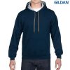 185C00 Gildan Adult Contrast Hooded Sweatshirt – Navy/Sport Grey