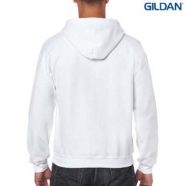 The Gildan Adult Full Zip Hooded Sweatshirt is a 50% cotton, 279gsm hoodie.  S - 3XL.  8 colours.  Great branded zip hoodies from Gildan.