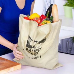 The TRENDS Matakana Foldaway Tote Bag is a compact reusable tote bag made from unbleached cotton.  Great branded cotton foldaway tote bags.