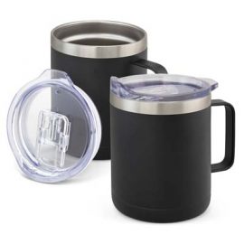 The TRENDS Zeus Vacuum Cup is a premium 400ml double wall, vacuum, insulated stainless steel coffee cup.  White or Black.  Great branded vacuum cups.