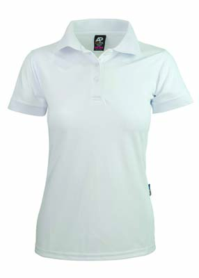 The Aussie Pacific Ladies Lachlan Polo is a 160gsm polyester, driwear polo shirt.  9 colours.  6 - 26.  Great branded polo shirts from Aussie Pacific.