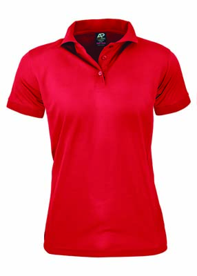 The Aussie Pacific Ladies Lachlan Polo is a 160gsm polyester, driwear polo shirt.  9 colours.  6 - 26.  Great branded polo shirts from Aussie Pacific.