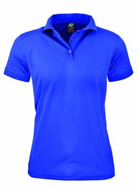 The Aussie Pacific Ladies Lachlan Polo is a 160gsm polyester, driwear polo shirt.  9 colours.  6 - 26.  Great branded polo shirts from Aussie Pacific.