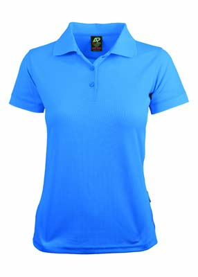 The Aussie Pacific Ladies Lachlan Polo is a 160gsm polyester, driwear polo shirt.  9 colours.  6 - 26.  Great branded polo shirts from Aussie Pacific.