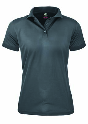 The Aussie Pacific Ladies Lachlan Polo is a 160gsm polyester, driwear polo shirt.  9 colours.  6 - 26.  Great branded polo shirts from Aussie Pacific.