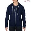 71600FL Anvil Ladies Full Zip Hooded Sweatshirt – Navy