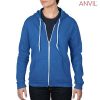 71600FL Anvil Ladies Full Zip Hooded Sweatshirt – Royal