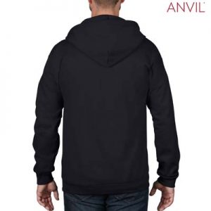 The Anvil Adult Full Zip Hooded Sweatshirt is a 245gsm, 75% combed ring spun cotton zip hoodie.  5 colours.  S - 3XL.  Great branded zip hoodies from Anvil.