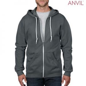 The Anvil Adult Full Zip Hooded Sweatshirt is a 245gsm, 75% combed ring spun cotton zip hoodie.  5 colours.  S - 3XL.  Great branded zip hoodies from Anvil.