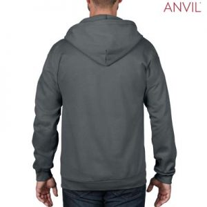 The Anvil Adult Full Zip Hooded Sweatshirt is a 245gsm, 75% combed ring spun cotton zip hoodie.  5 colours.  S - 3XL.  Great branded zip hoodies from Anvil.