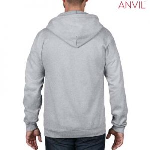 The Anvil Adult Full Zip Hooded Sweatshirt is a 245gsm, 75% combed ring spun cotton zip hoodie.  5 colours.  S - 3XL.  Great branded zip hoodies from Anvil.
