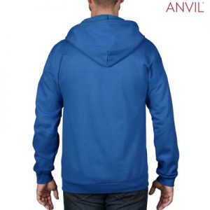 The Anvil Adult Full Zip Hooded Sweatshirt is a 245gsm, 75% combed ring spun cotton zip hoodie.  5 colours.  S - 3XL.  Great branded zip hoodies from Anvil.