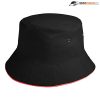 H6044 Headwear24 Sandwich Bucket Hat – Black/Red