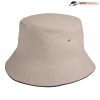H6044 Headwear24 Sandwich Bucket Hat – Khaki/Black