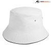 H6044 Headwear24 Sandwich Bucket Hat – White/Black