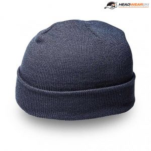 The Headwear24 Cuffed Knitted Beanie is an acrylic knitted beanie with fold up cuff.  OSFA.  10 colours.  Great cuffed beanies ready for your logo.