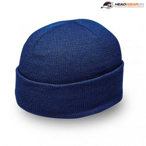 The Headwear24 Cuffed Knitted Beanie is an acrylic knitted beanie with fold up cuff.  OSFA.  10 colours.  Great cuffed beanies ready for your logo.