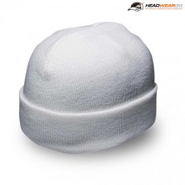 The Headwear24 Cuffed Knitted Beanie is an acrylic knitted beanie with fold up cuff.  OSFA.  10 colours.  Great cuffed beanies ready for your logo.