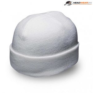 The Headwear24 Cuffed Knitted Beanie is an acrylic knitted beanie with fold up cuff.  OSFA.  10 colours.  Great cuffed beanies ready for your logo.