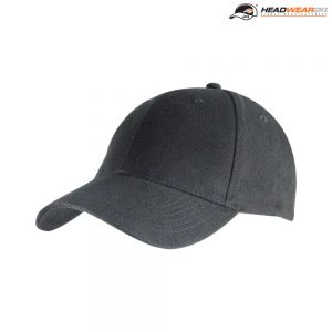 The Headwear24 6 Panel Brushed Cotton Cap is a 270gsm heavy brushed cotton cap.  10 colours.  OSFA.  Great branded brushed cotton caps.