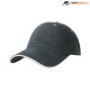 HM6001 Headwear24 6 Panel Metal Sandwich Peak – Black/White