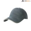 The Headwear24 6 Panel Metal Sandwich Peak is a 270gsm brushed cotton twill cap with contrast trim.  13 colours.  Great branded 6 panel caps.