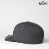 HU15603 UFLEX Adult Pro Style Fitted Curved Peak Cap – Charcoal Melange