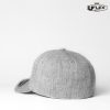 HU15603 UFLEX Adult Pro Style Fitted Curved Peak Cap – Grey Melange
