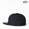 HU15604 UFLEX Fitted Flat Peak Cap – Black