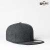 HU15604 UFLEX Fitted Flat Peak Cap – Charcoal Melange