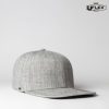 HU15604 UFLEX Fitted Flat Peak Cap – Grey Melange