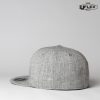 HU15604 UFLEX Fitted Flat Peak Cap – Grey Melange
