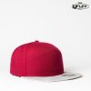 HU15607 UFLEX Fashion 6 Flat Peak Snapback – Burgundy/Grey