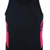 N111108402 Aussie Pacific Mens Tasman Singlet – Navy/Neon Pink